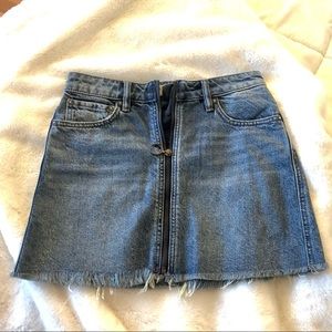 Free People Denim mini skirt with zipper